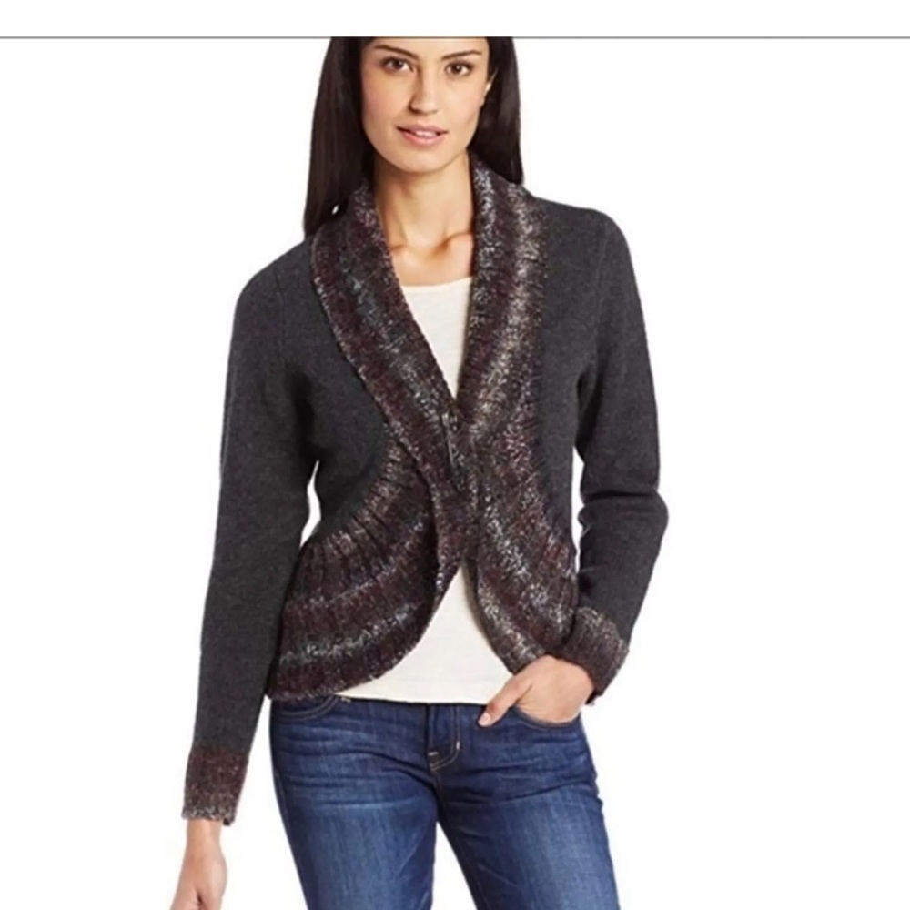 Woolrich 100% Lamb Wool Gray Cardigan Size Medium​